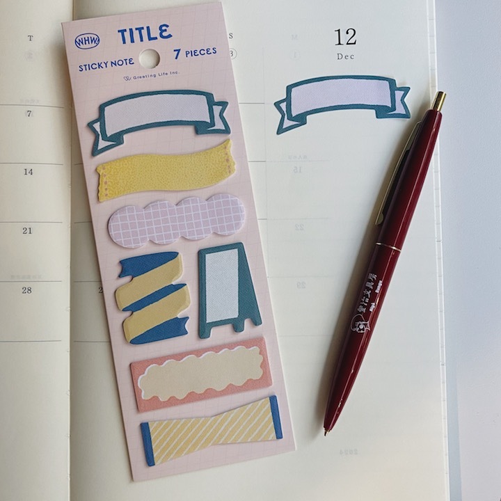 WHW!手繪系列 標題 70枚入 造型標示貼 便利貼｜日本Greeting Life