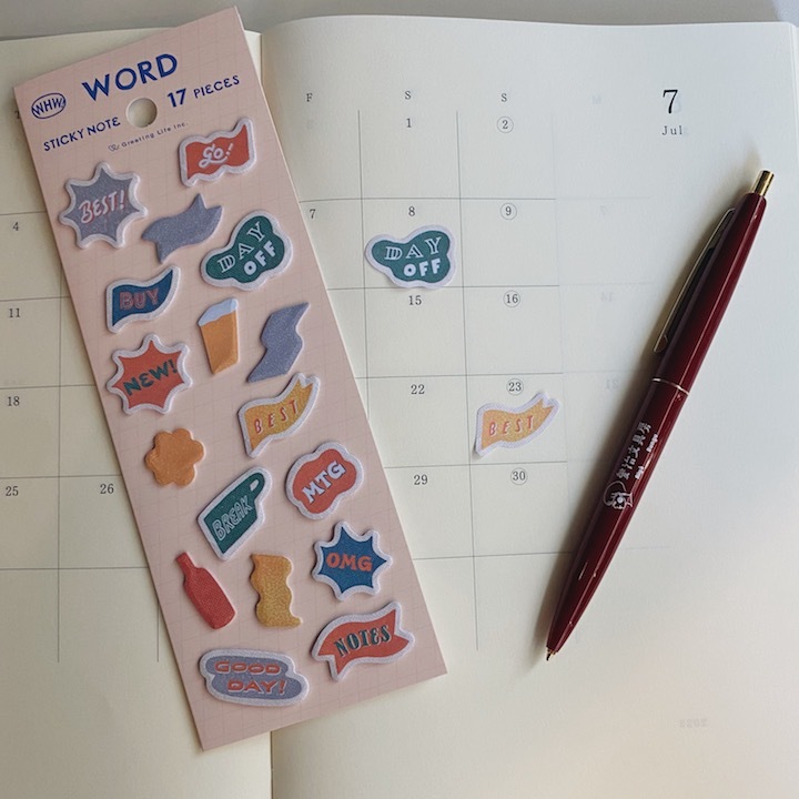 WHW!手繪系列 英文字體 170枚入 造型標示貼 便利貼｜日本Greeting Life