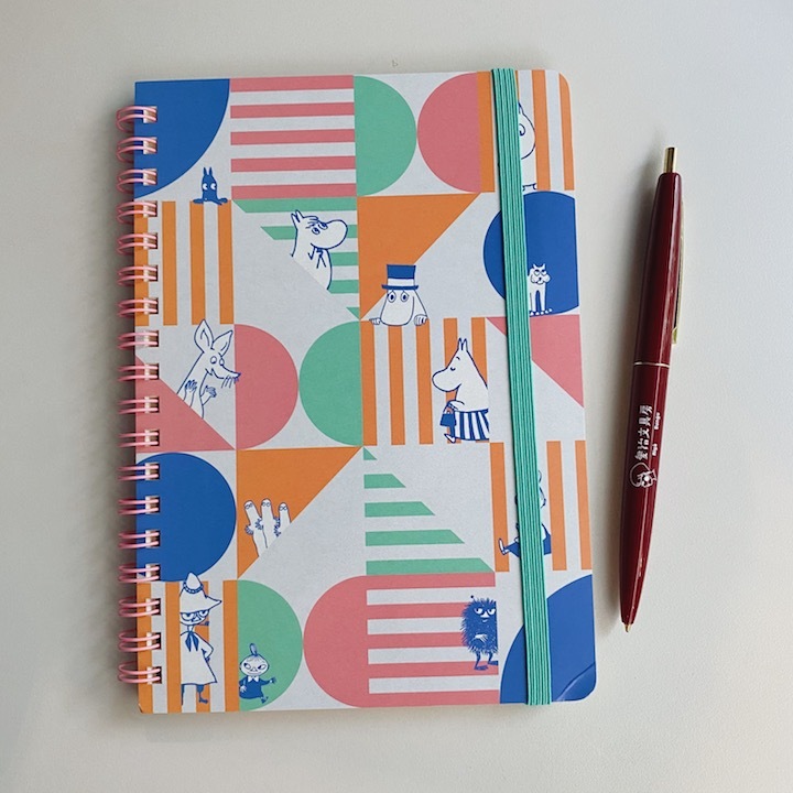 MOOMIN 嚕嚕咪 B6方眼線圈筆記本 邊框｜日本WORLD CRAFT