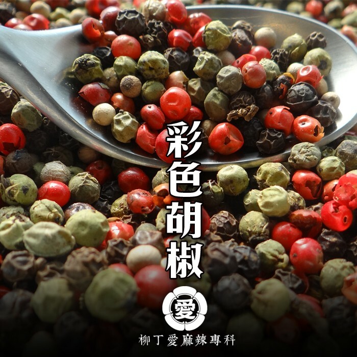 柳丁愛 彩色胡椒50G【A632】香味濃郁 乾貨 八角 山奈 沙薑 砂仁 川砂仁 月桂葉 香葉 羅漢果 花椒 石柱紅辣椒 小茴香 大茴香 荳蔻 草荳蔻 草果 當歸 紅棗 香茅 丁香 多香果 甘草  泡椒 無骨雞腳 雞爪 鳳爪 大陸零食 滷味 魔芋爽