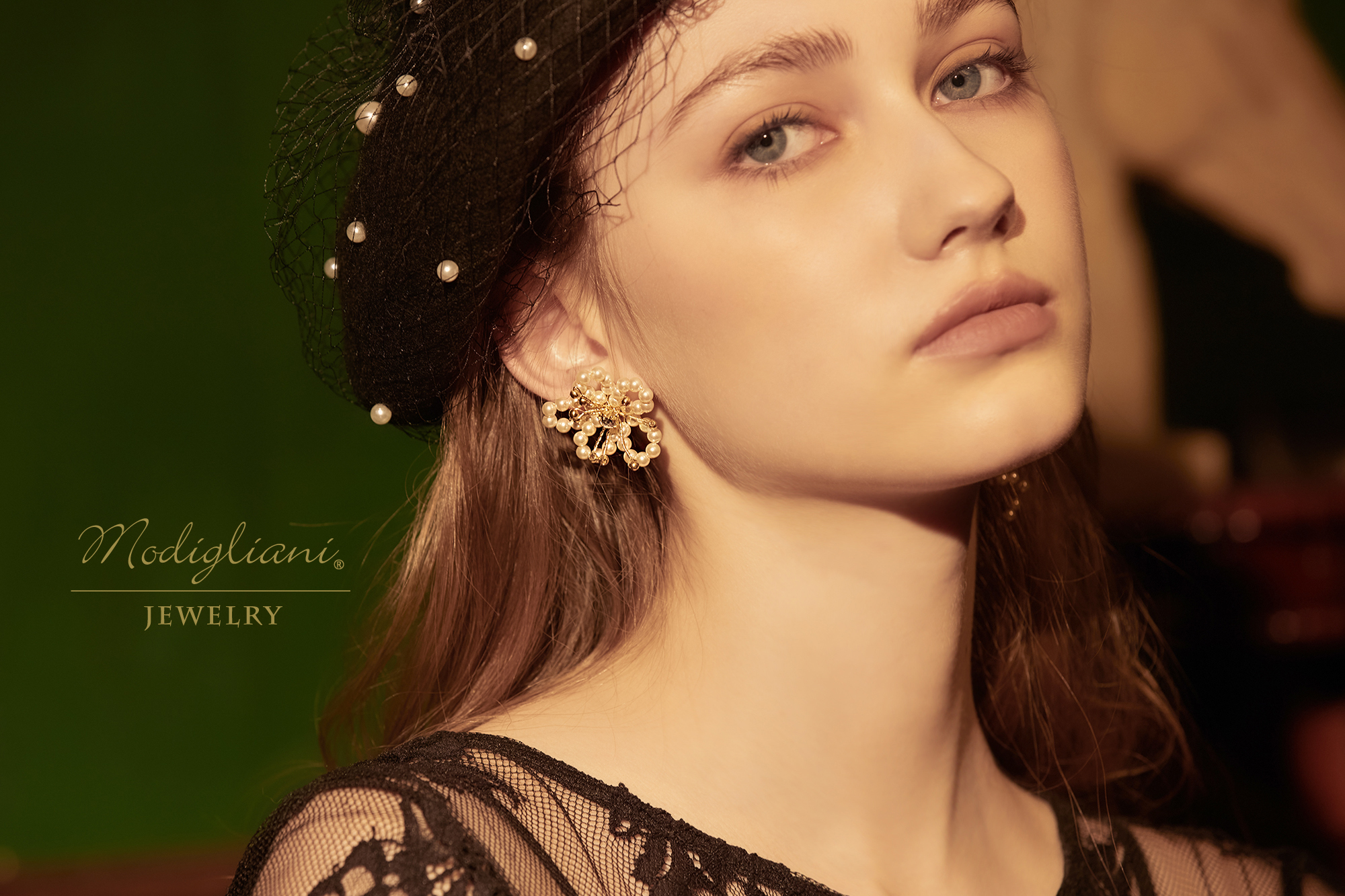 黃銅飾品,黃銅,兩戴式耳環,花草,施華洛世奇水晶珍珠,鋯石,珠寶編織,華麗