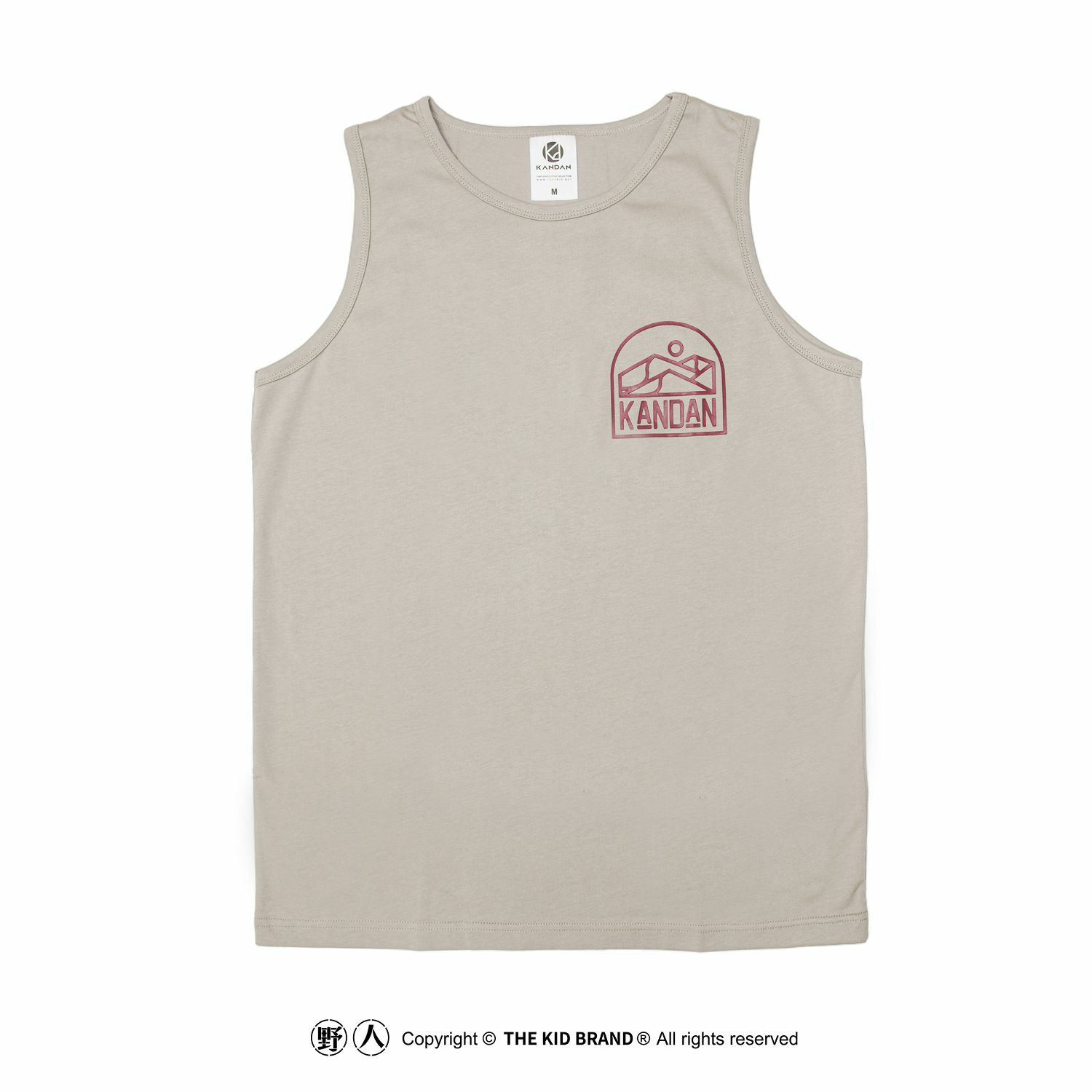 KID ® KANDAN系列 厚板膠山脈背心 灰