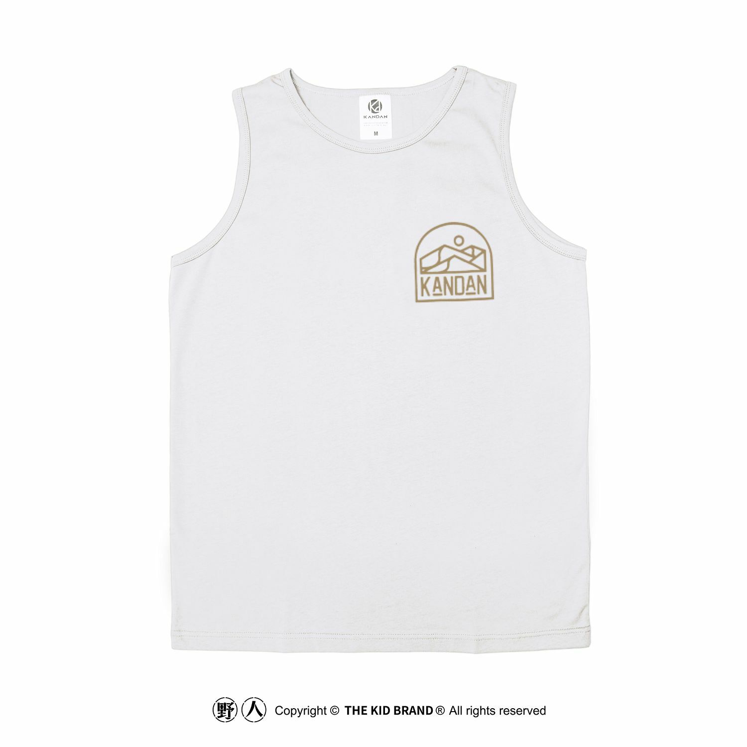 KID ® KANDAN系列 厚板膠山脈背心 白