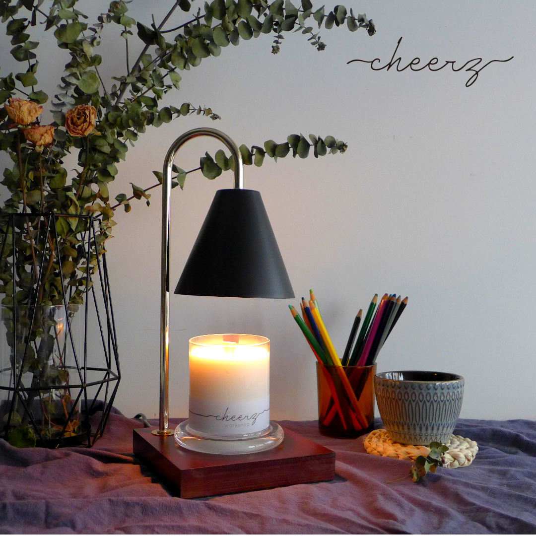 Wooden Scented Candle Warmer ( Walnut with Black)