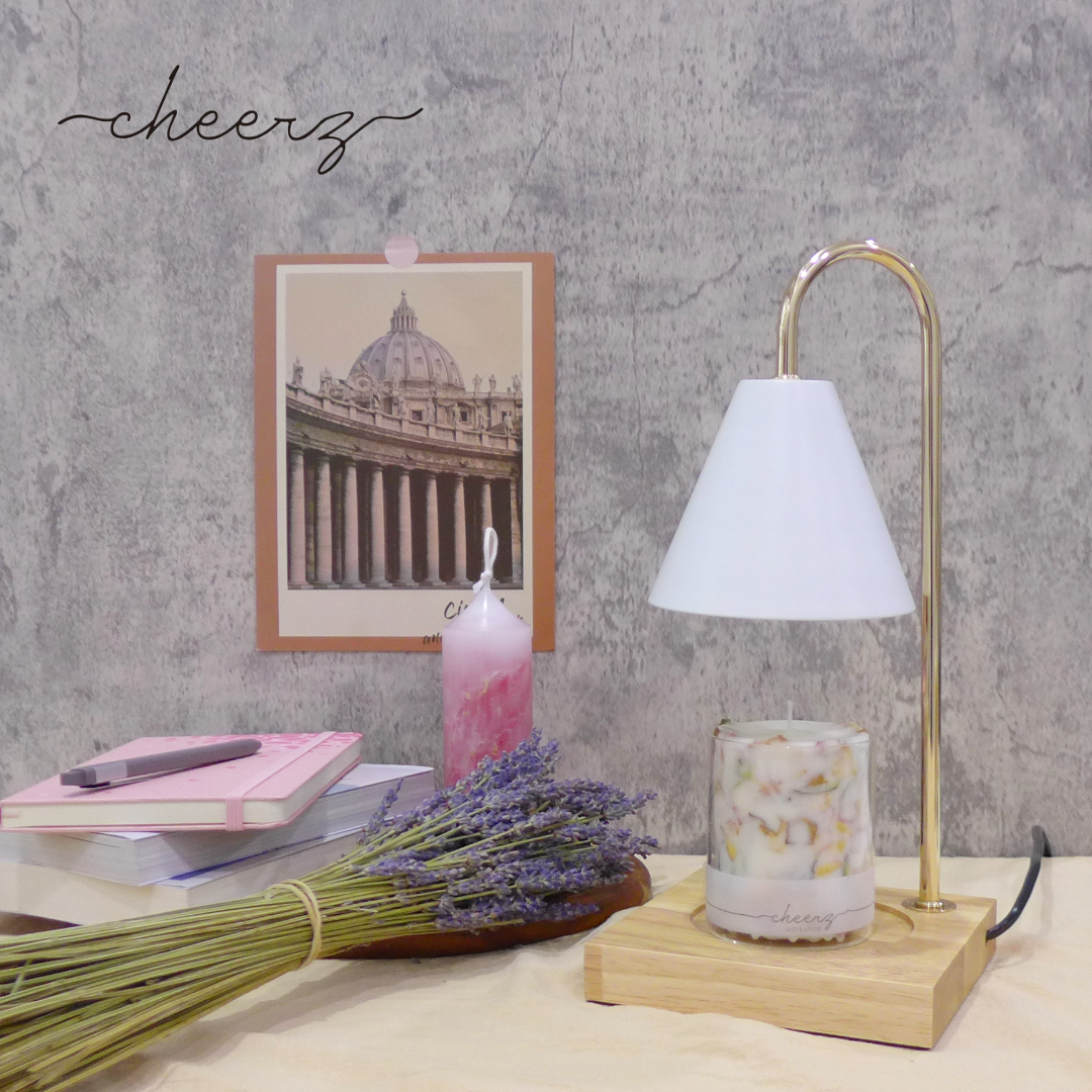 Wooden Scented Candle Warmer (Oak with White)