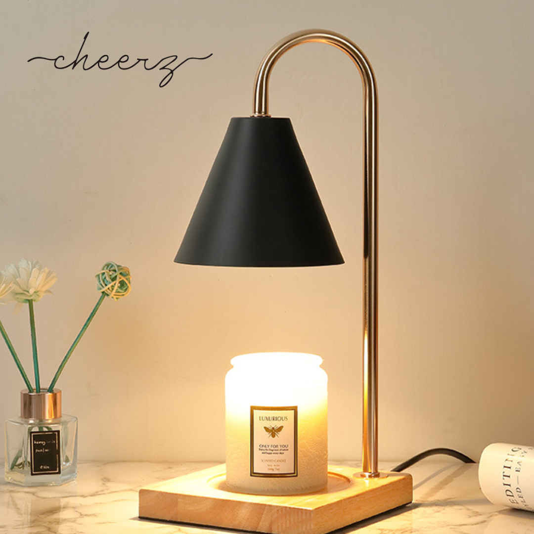 Wooden Scented Candle Warmer (Oak with Black)