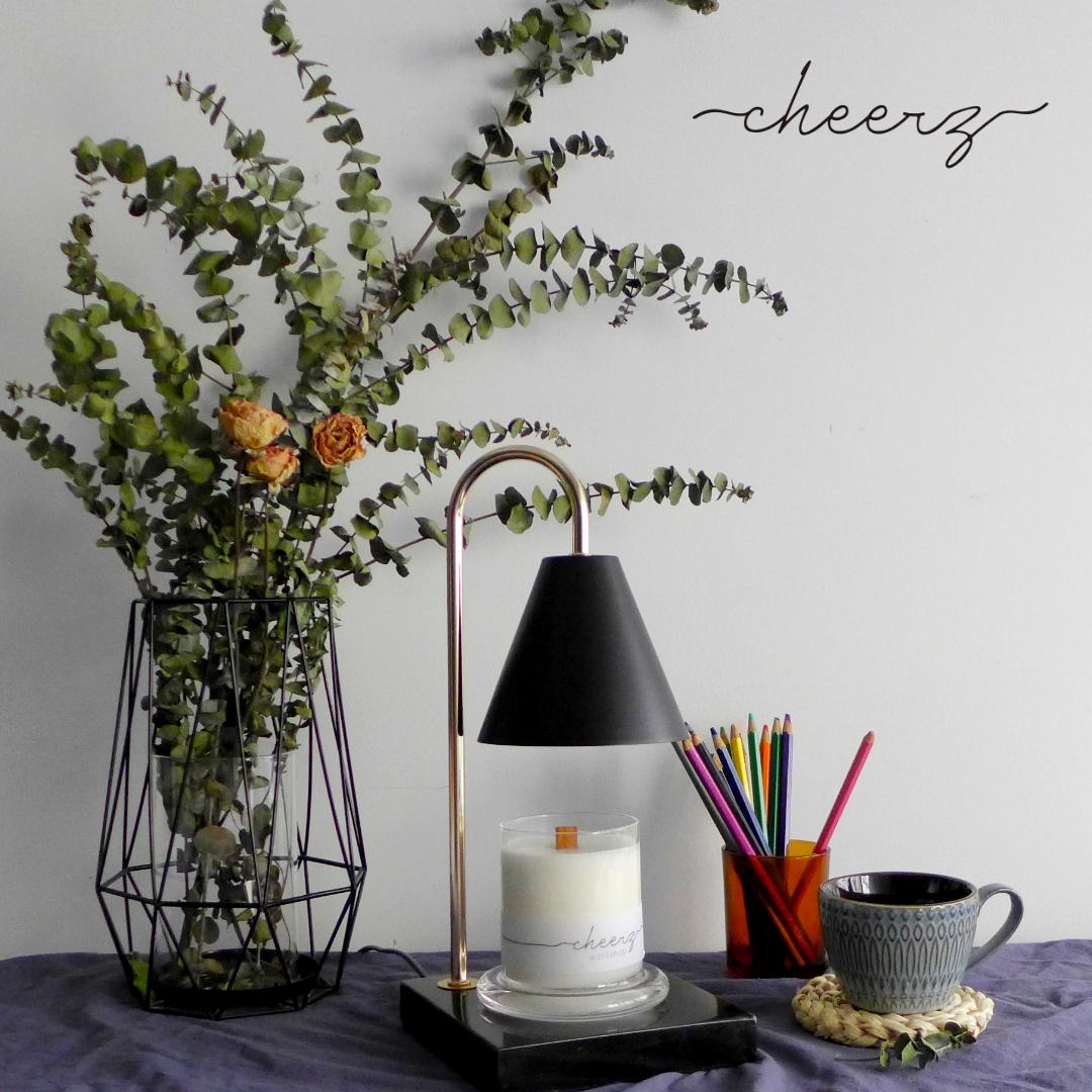 Marble Scented Candle Warmer (Black)