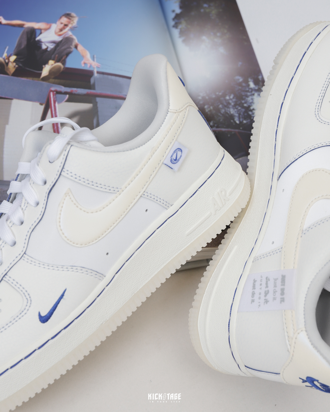 NIKE AIR FORCE 1 LOW AF1 Sail Blue 奶油白低筒休閒鞋【FB1839-111】