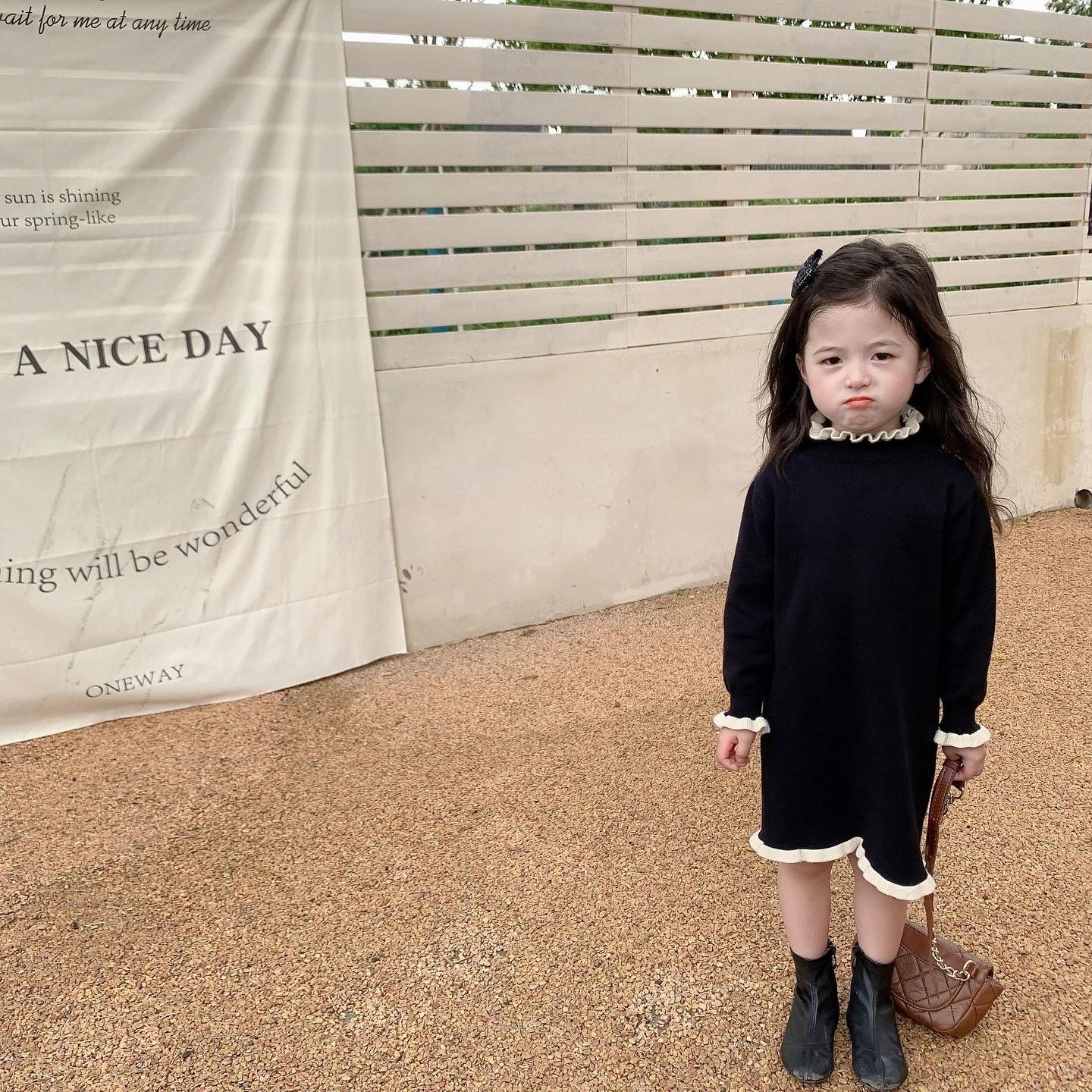 奧黛麗赫本風木耳洋裝