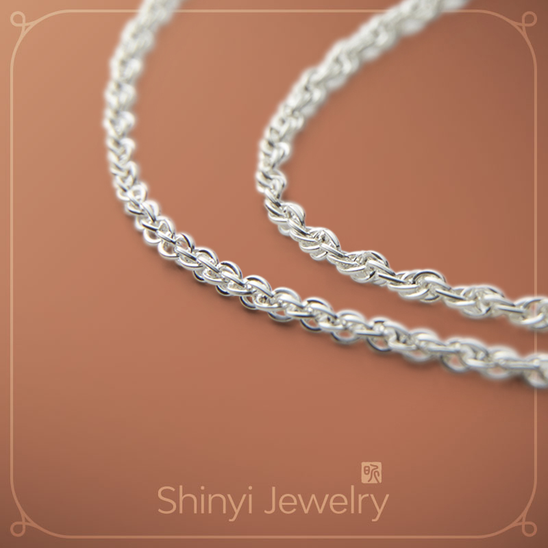 16吋水波990足銀鍊