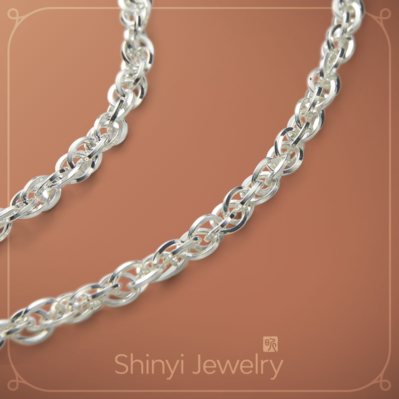 16吋水波990足銀鍊