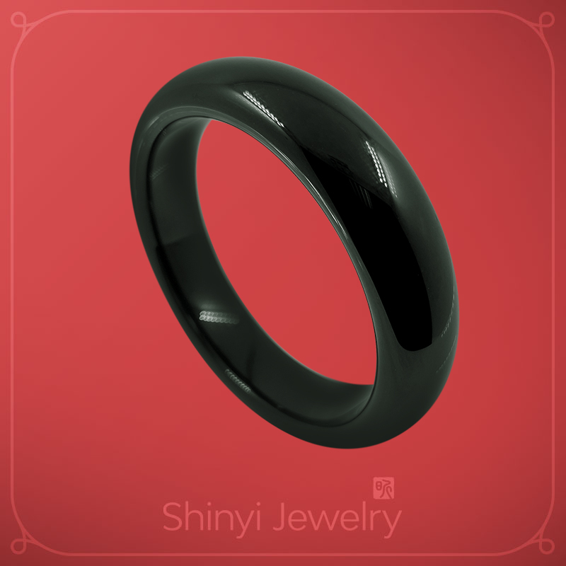 頂級黑羊脂黑青玉塔青玉鐲(附鑑定書)