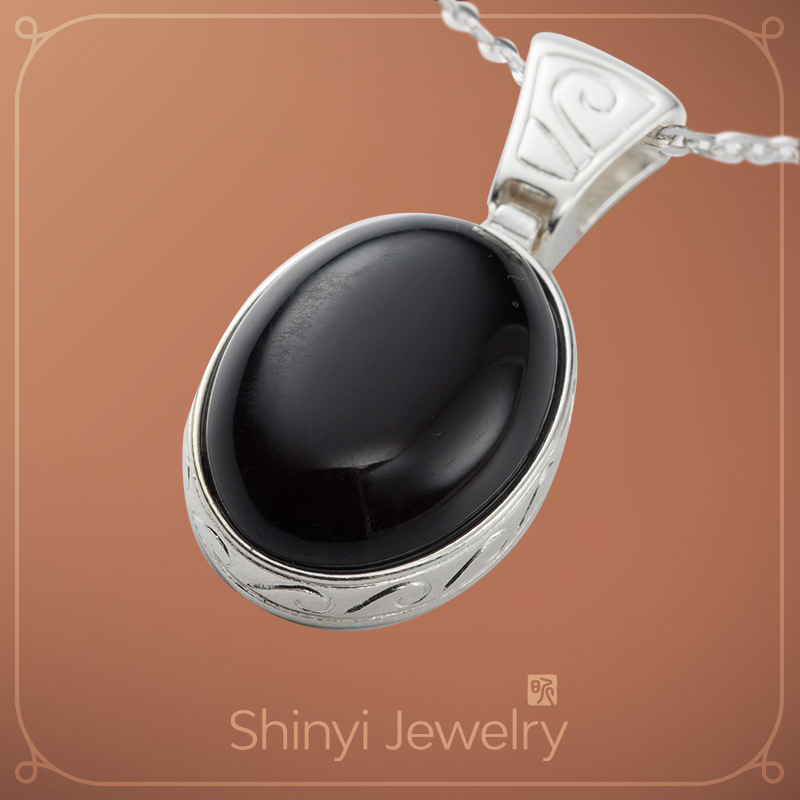 復古風天然血珀鍊墜