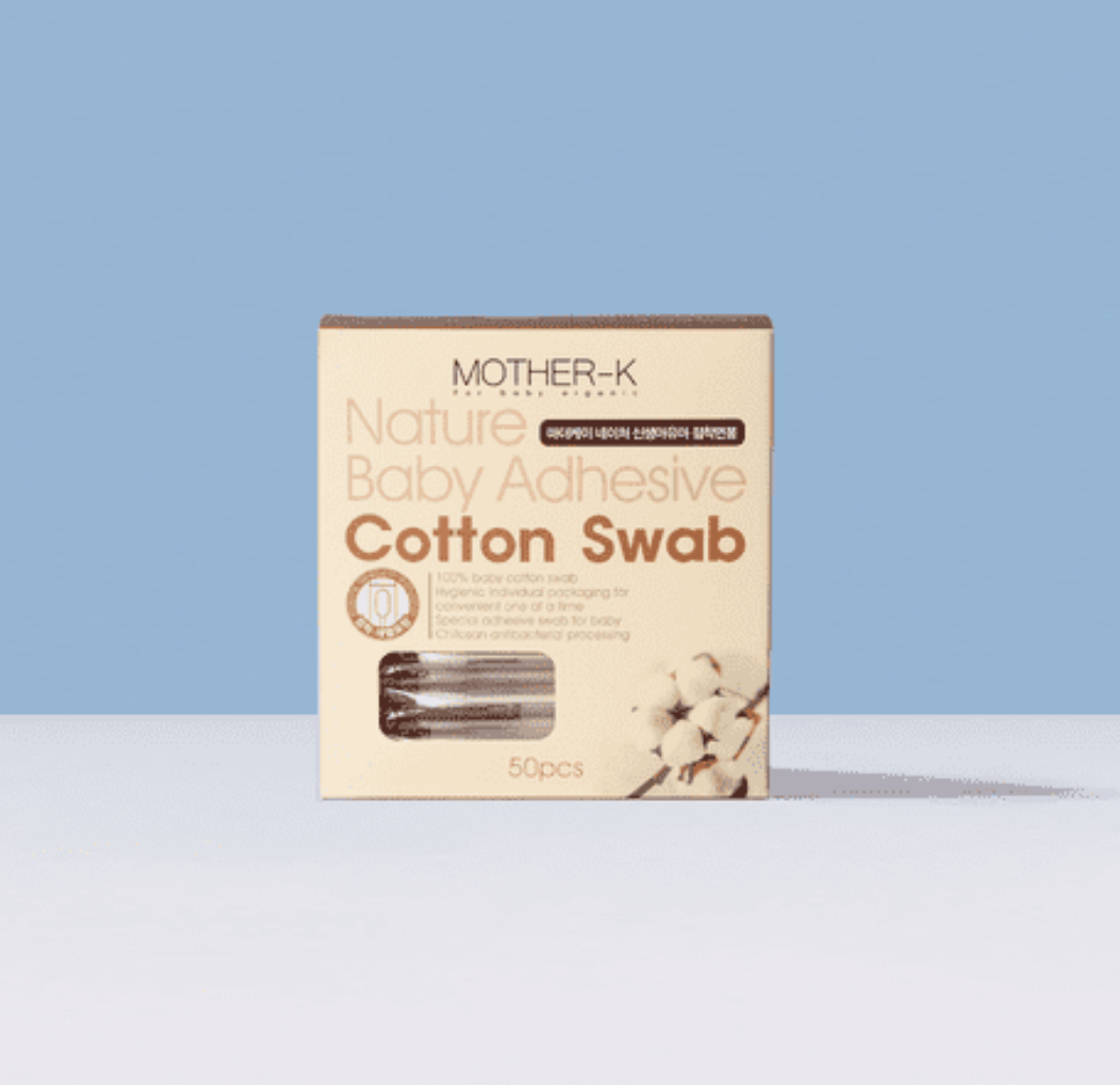 Mother-K100%純棉 黏性棉花棒50pcs