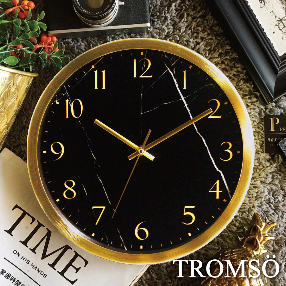 風尚義大利金屬時鐘-聖羅蘭黑金