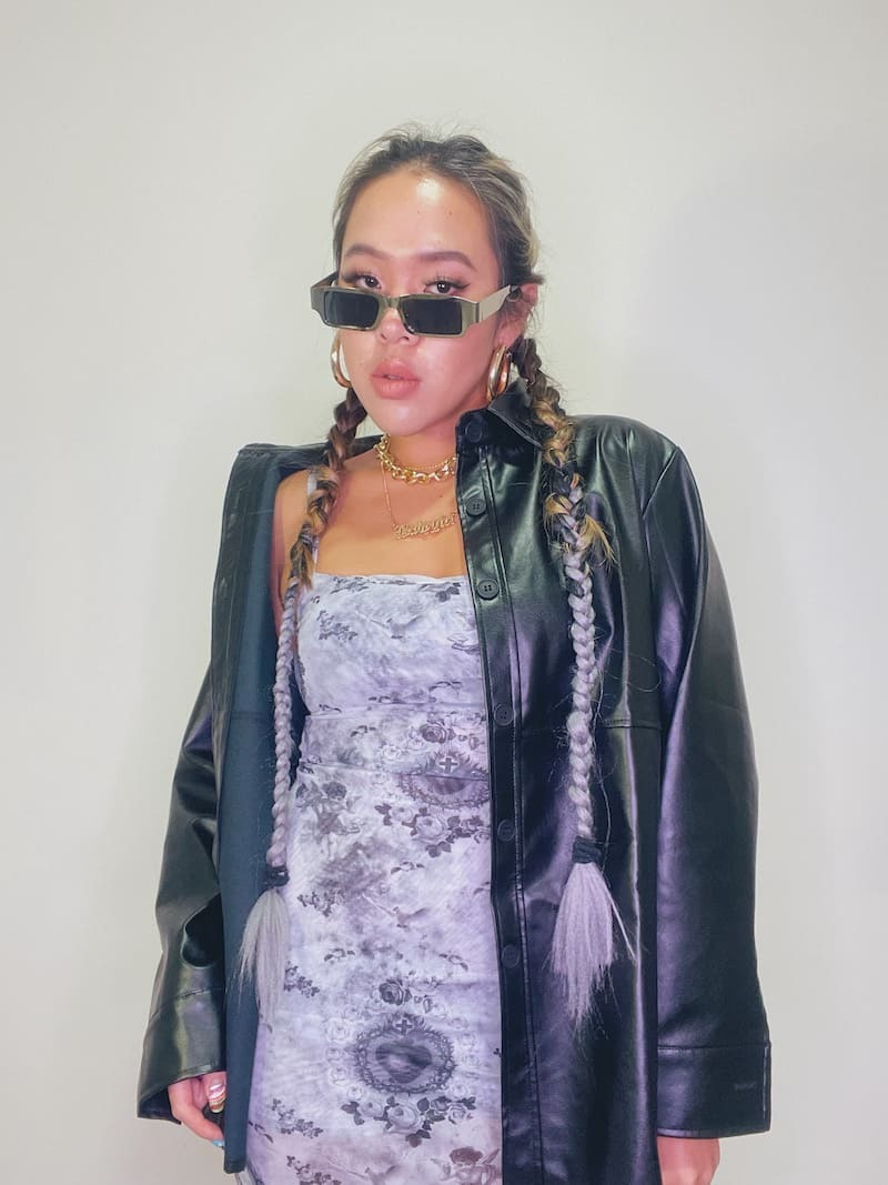 OVER SIZE皮質外套