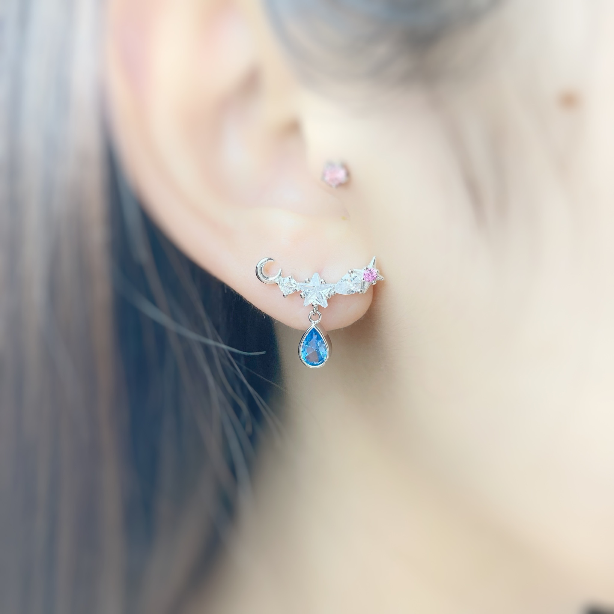 | 925 Silver | Romantic Starry Night Earrings | EA0567 |