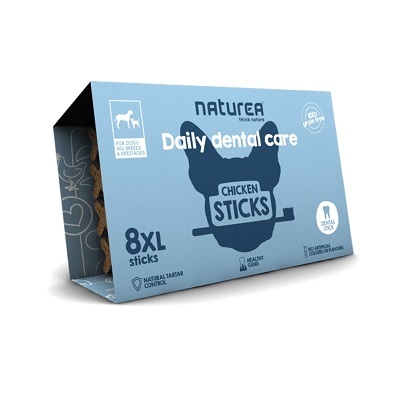 Naturea 鮮肉潔齒棒 (犬用) - 雞肉 XL 8支裝