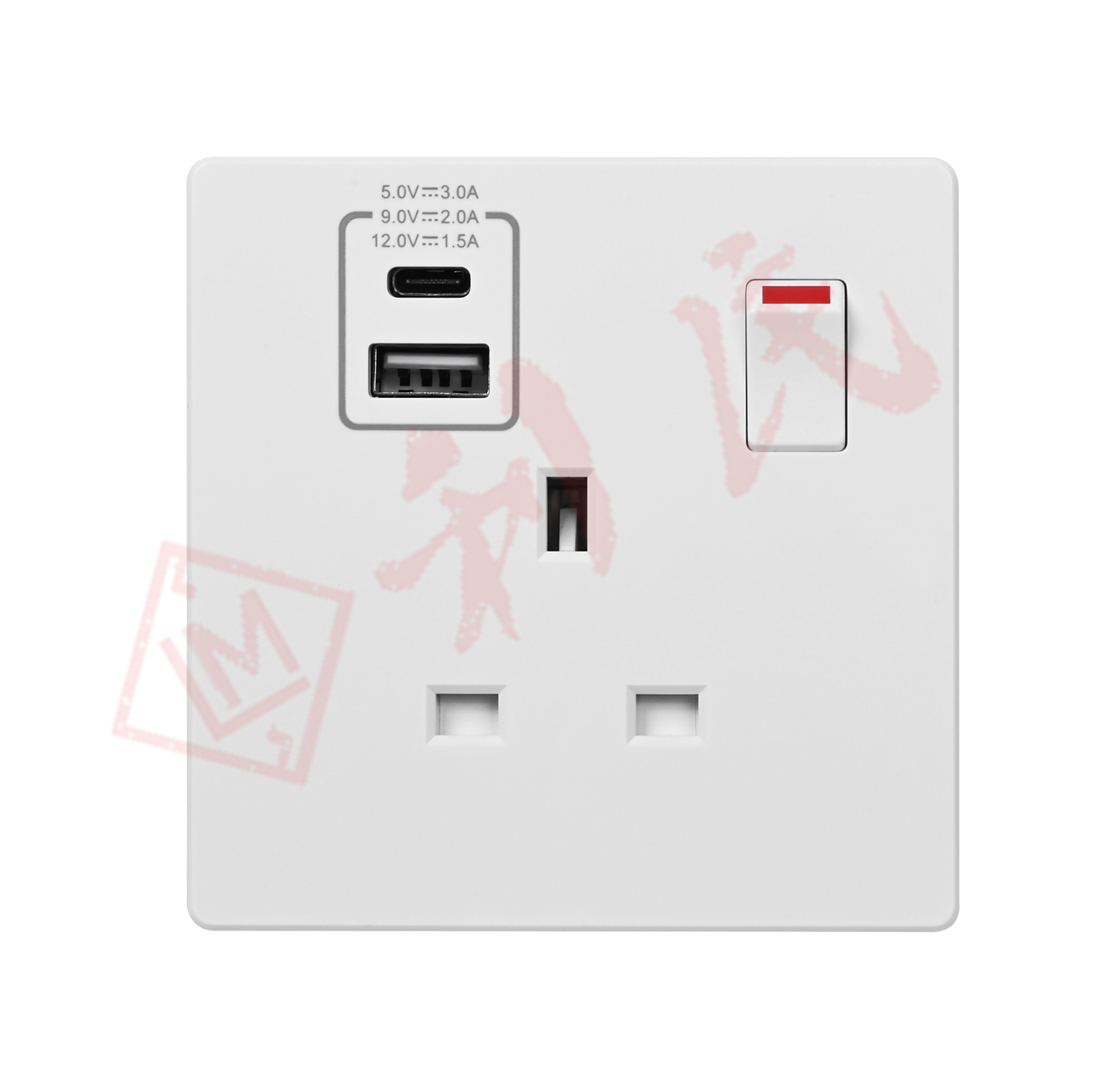 MK ARIA 13A 單位單極開關插座(帶USB/TYPE-C插座)  (白色/太空金/太空灰/太空黑)
