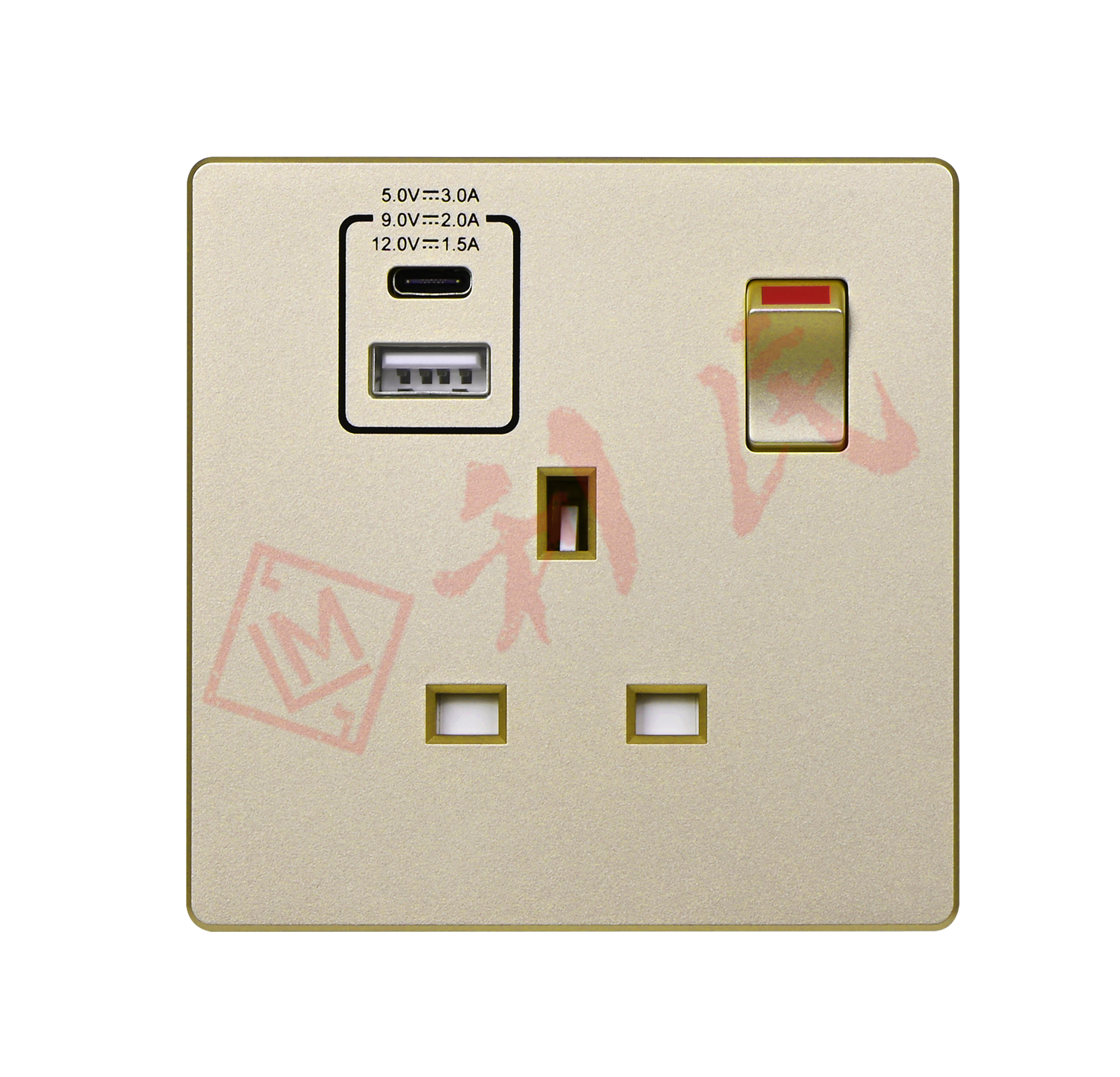 MK ARIA 13A 單位單極開關插座(帶USB/TYPE-C插座)  (白色/太空金/太空灰/太空黑)