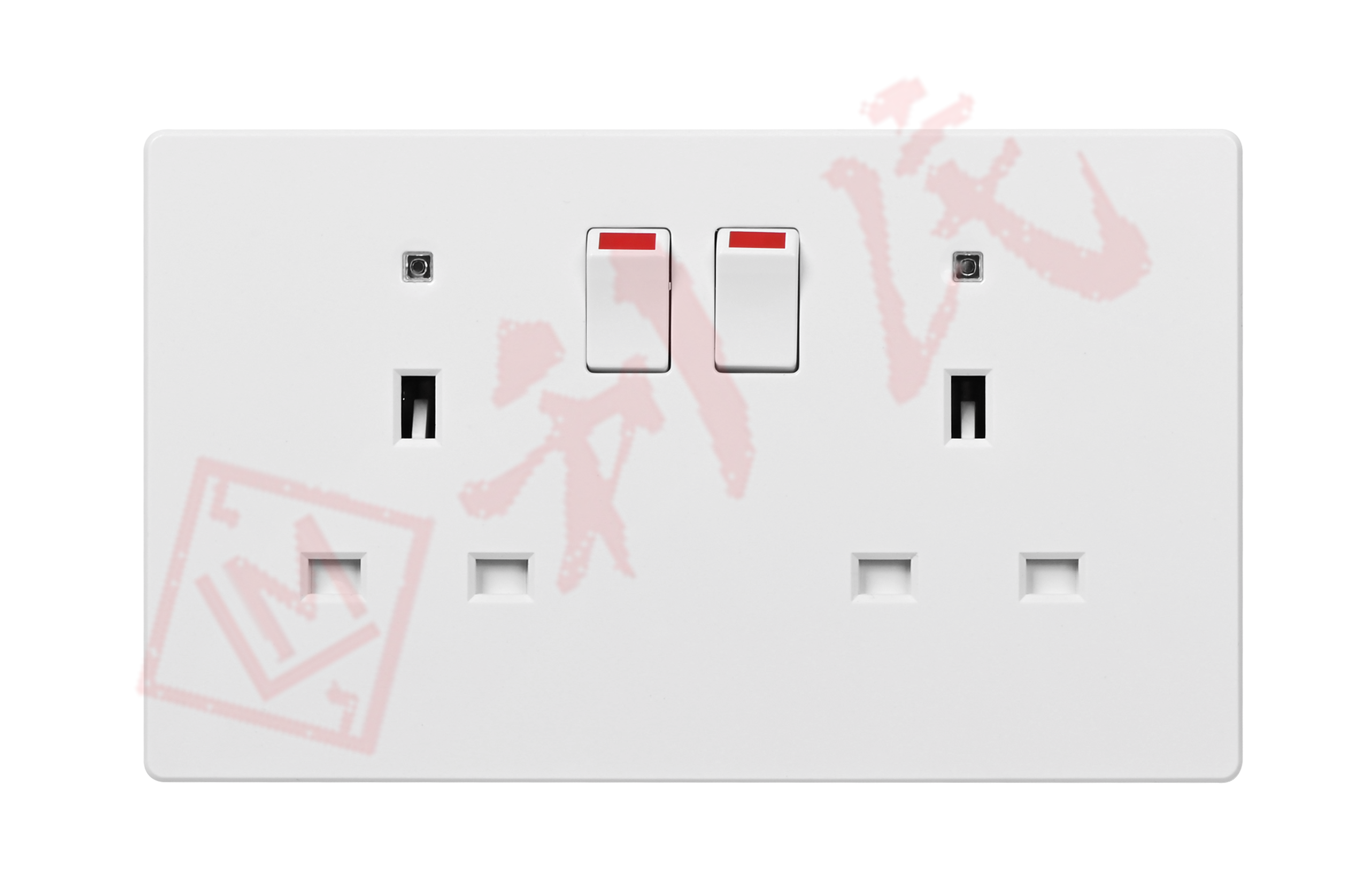 MK ARIA 13A 雙位開關插座(帶霓虹燈指示器)  (白色/太空金/太空灰/太空黑)