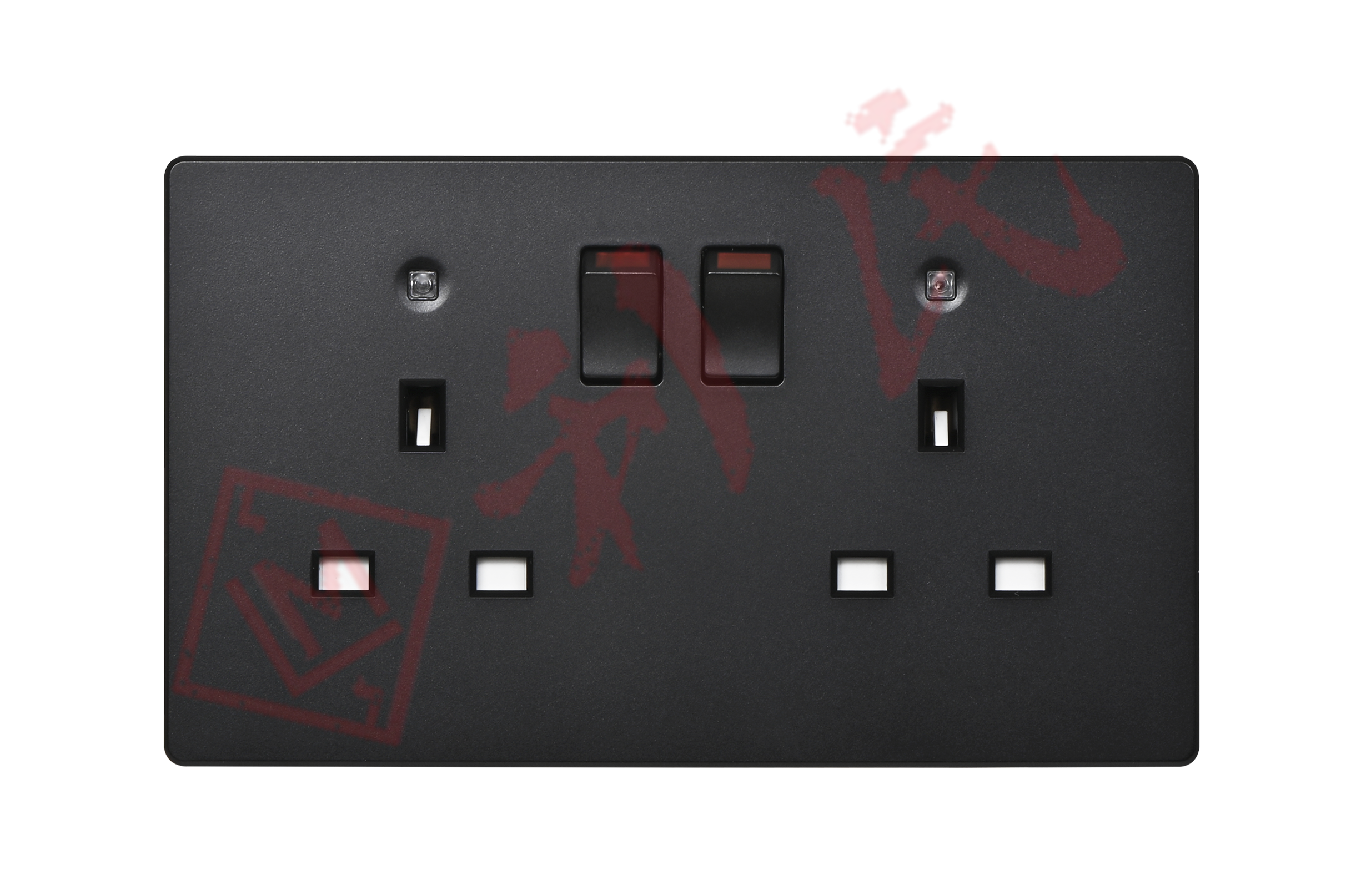 MK ARIA 13A 雙位開關插座(帶霓虹燈指示器)  (白色/太空金/太空灰/太空黑)