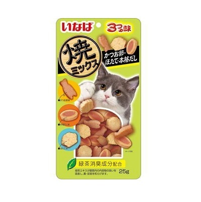 INABA 三味小魚燒(木魚/雞湯/魷魚)25g【$110 X 6 包】