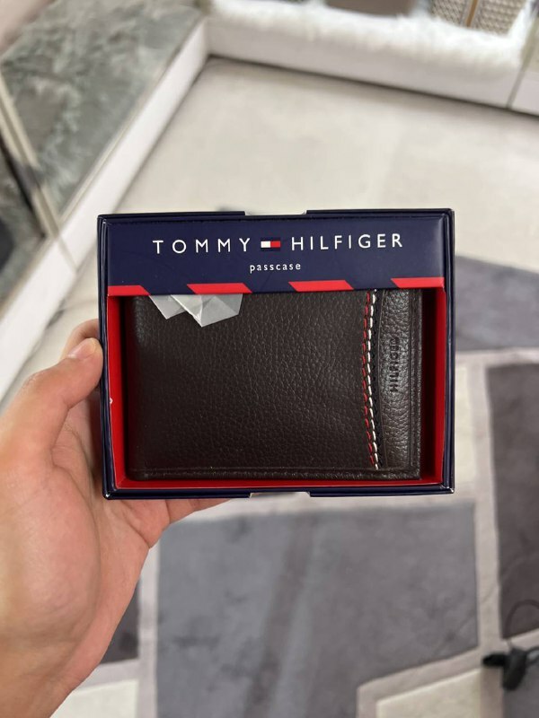 [S] TOMMY HILFIGER CASUAL BI-FOLD WALLET,BROWN, 31TL220002-BROWN (STH39)
