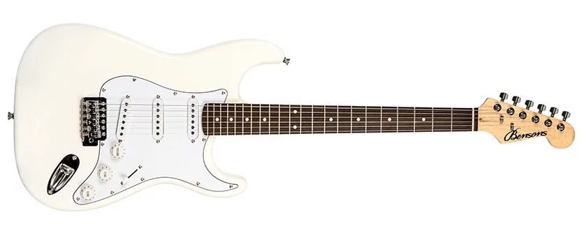 Bensons ST-1 Stratocaster 單單單拾音器 小搖座電吉他 黑色 Bensons ST-1 Stratocaster 單單單拾音器 小搖座電吉他 黑色 / 白色 （附贈琴袋、導線、背帶） 第 3 張圖片｜三峽吉他 / Bass