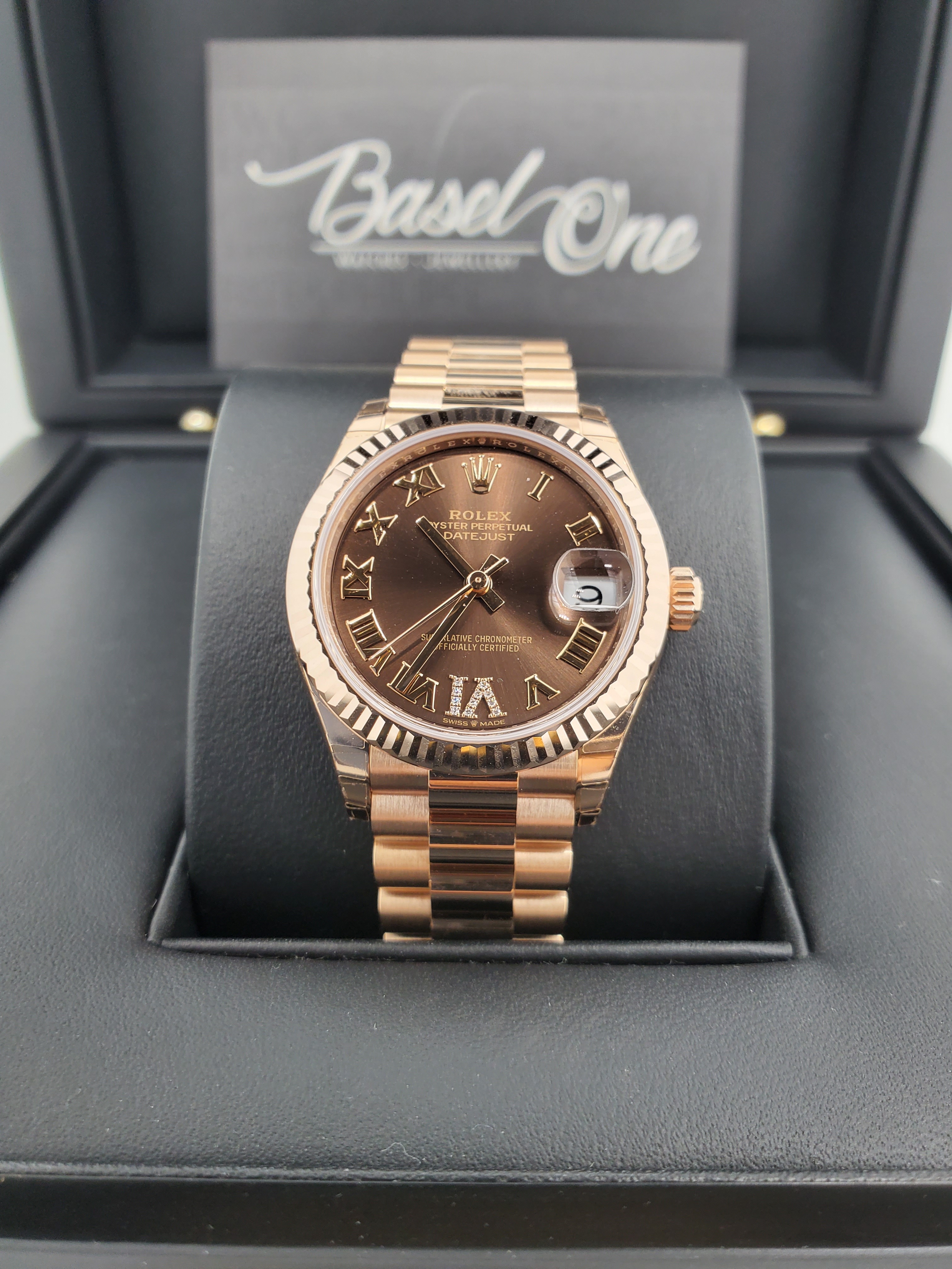 BRAND NEW ROLEX 278275 DATEJUST 31 CHOCOLATE ROSE GOLD 31 MM