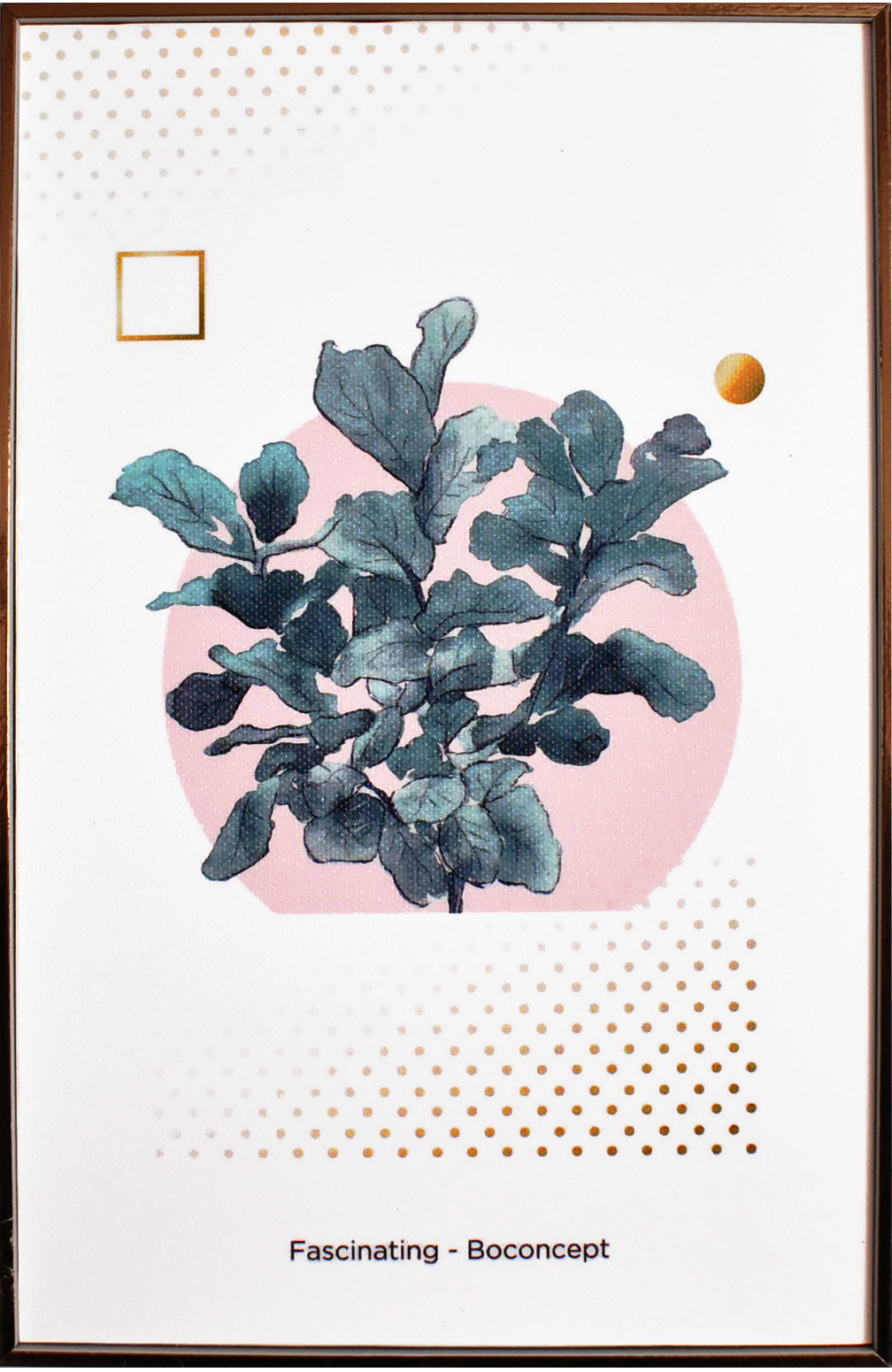 69折 - 北歐生活版畫有框畫19x29-美好綠葉粉WA56-1 /單幅