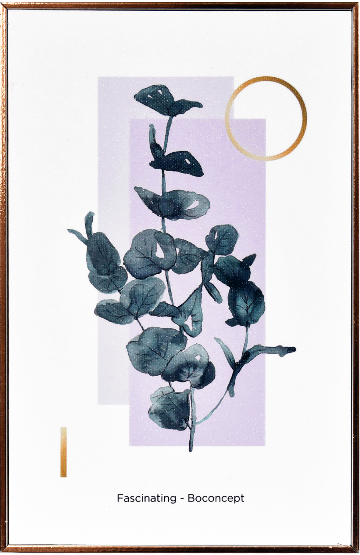 69折 - 北歐生活版畫有框畫19x29-美好綠葉紫WA56-2 /單幅