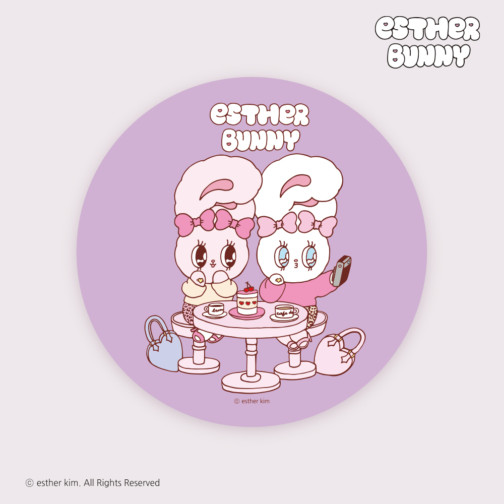 艾絲樂小兔圓形滑鼠墊