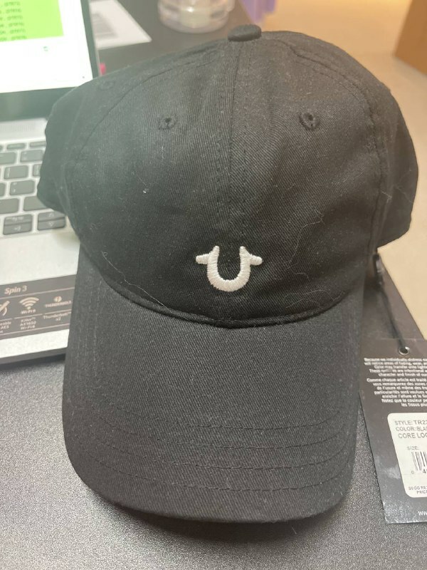 [S] TRUE RELIGION CORE LOGO BASEBALL CAP, BLACK, TR2309-BLACK (STR65)