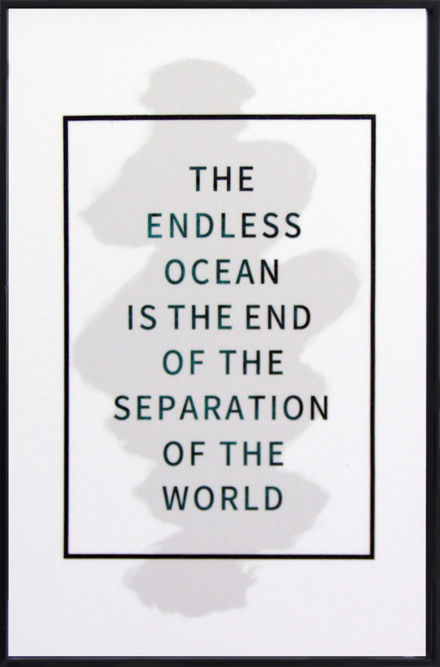 北歐生活版畫有框畫19x29-海藍文字WA135-3/單幅