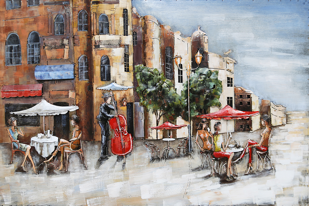 鐵皮畫-巴黎街景