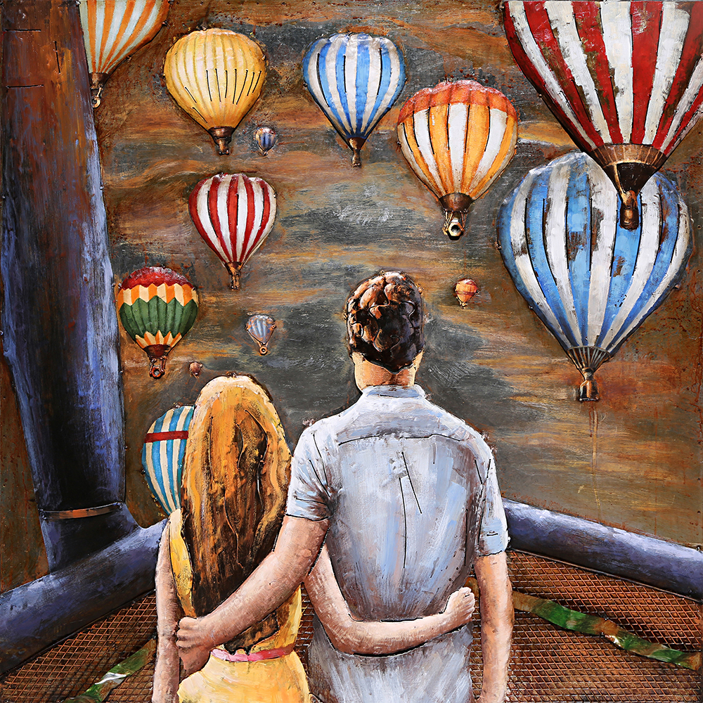 鐵皮畫-熱氣球