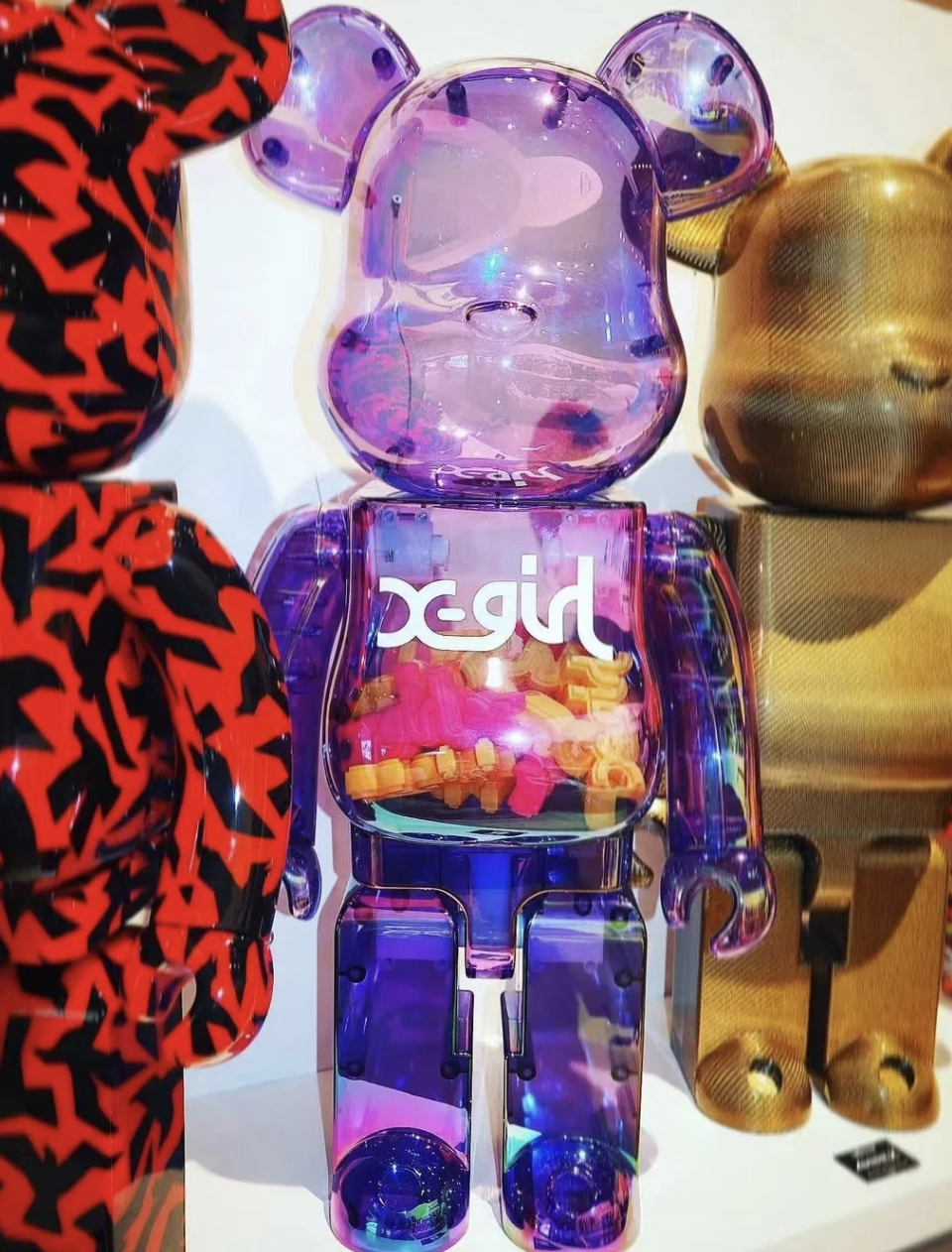 BE@RBRICK X-girl CLEAR PURPLE 1000％