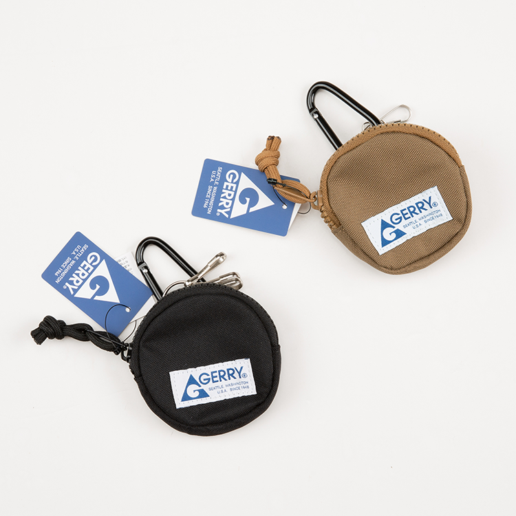 日本限定 GERRY 圓形零錢包 (有鐵扣環、鑰匙扣) 【 FUZY 】- B205073