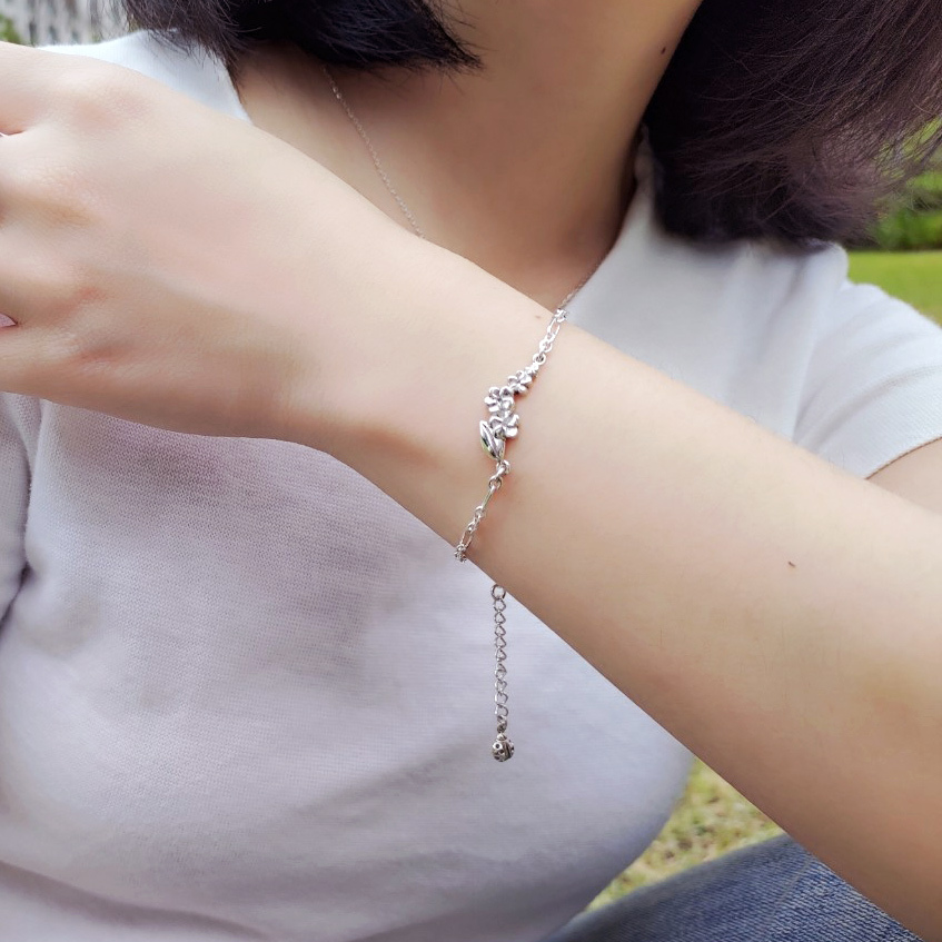 星辰花 牡羊座星座花 925純銀手鍊