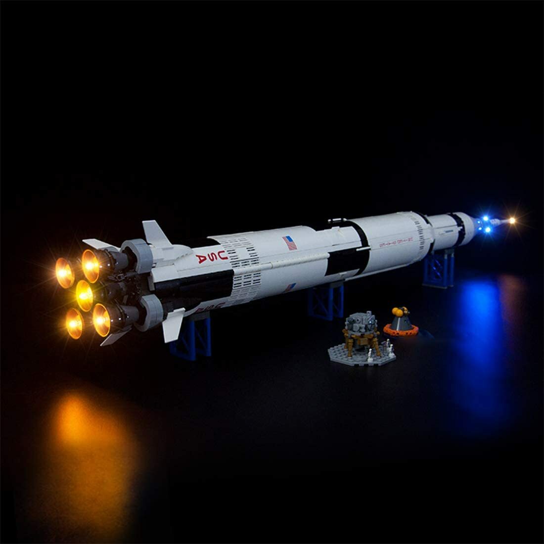 MOC LED light for LEGO 21309 / 92176: NASA Apollo Saturn V