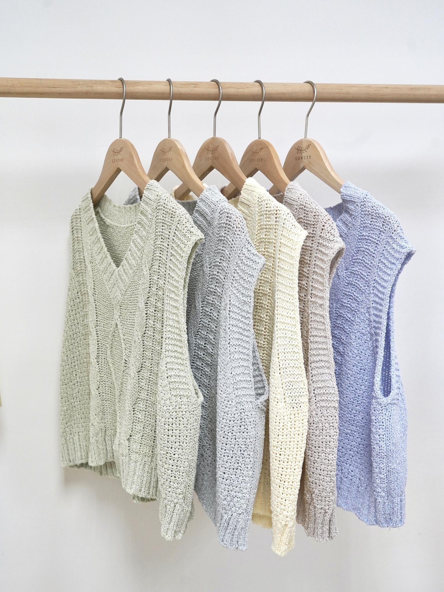 Pastel Knit Vest 五色入