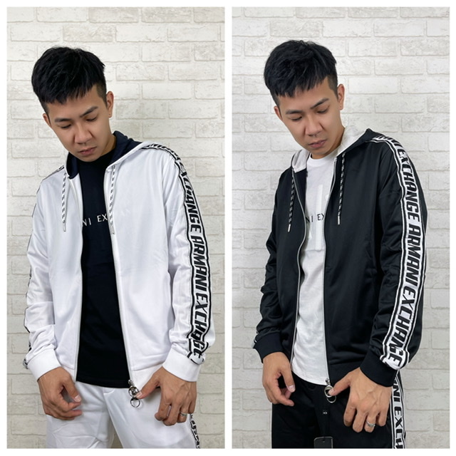 Armani Exchange AX 字母串標 連帽外套 運動外套 套裝