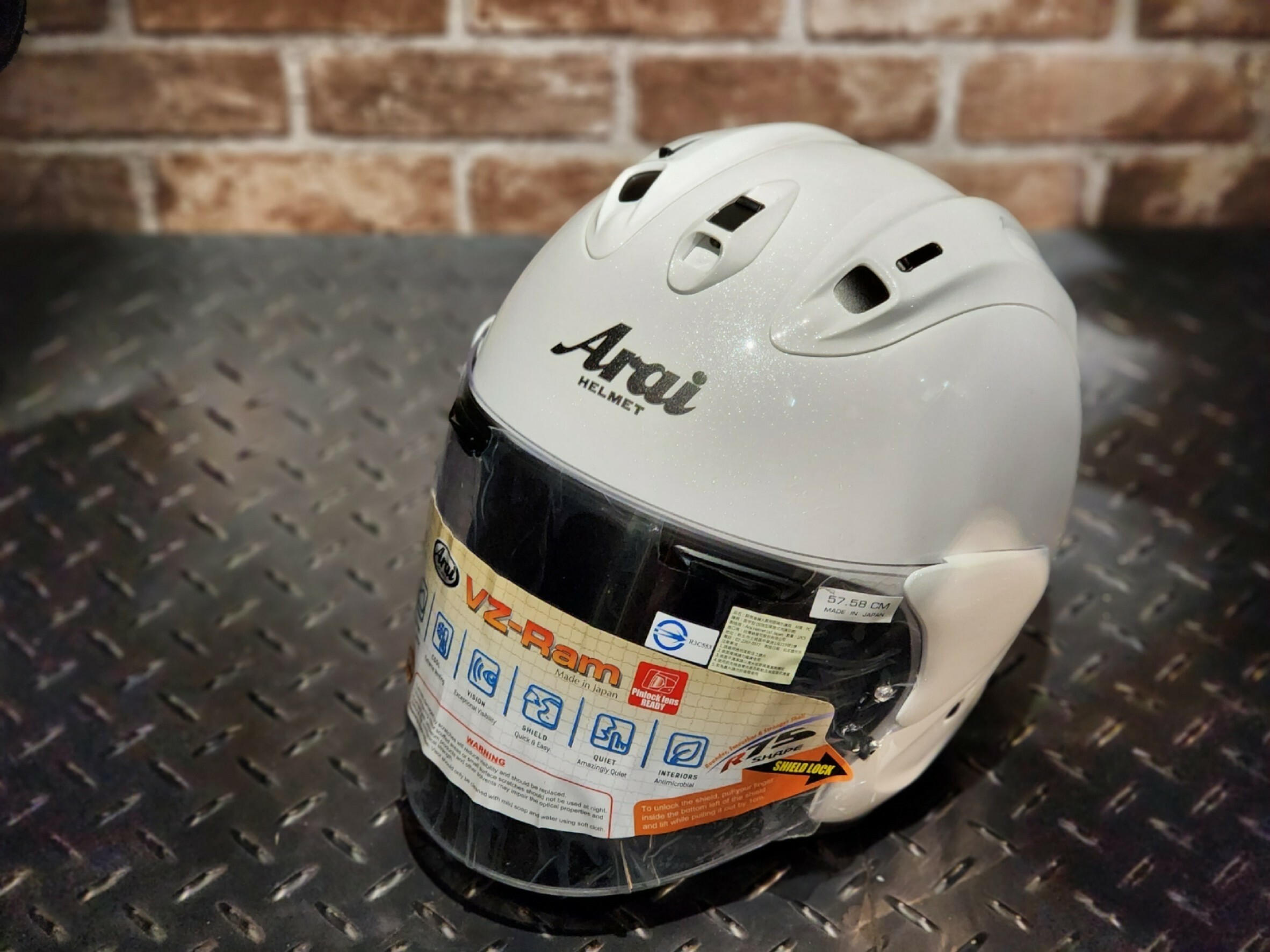 ARAI VZ-RAM 素色 珍珠白 3/4罩