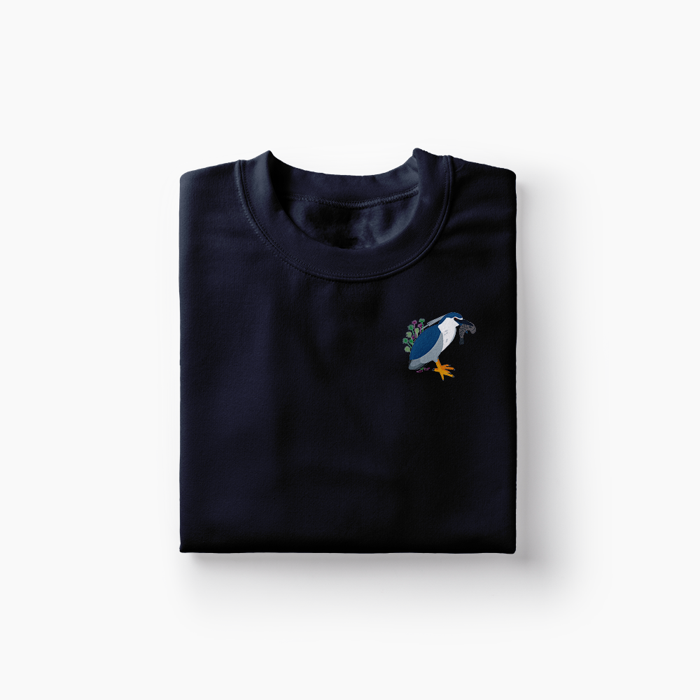 夜鷺- 素色短袖T恤（藏青）