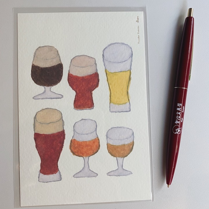 米津祐介 啤酒 明信片 ｜日本Greeting Life