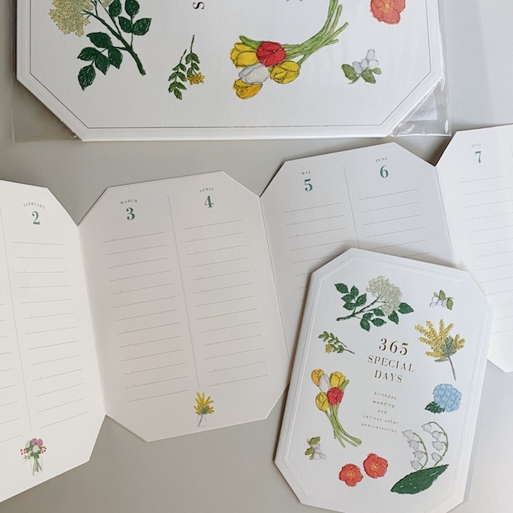 米津祐介 花朵 紀念日小本本｜日本Greeting Life