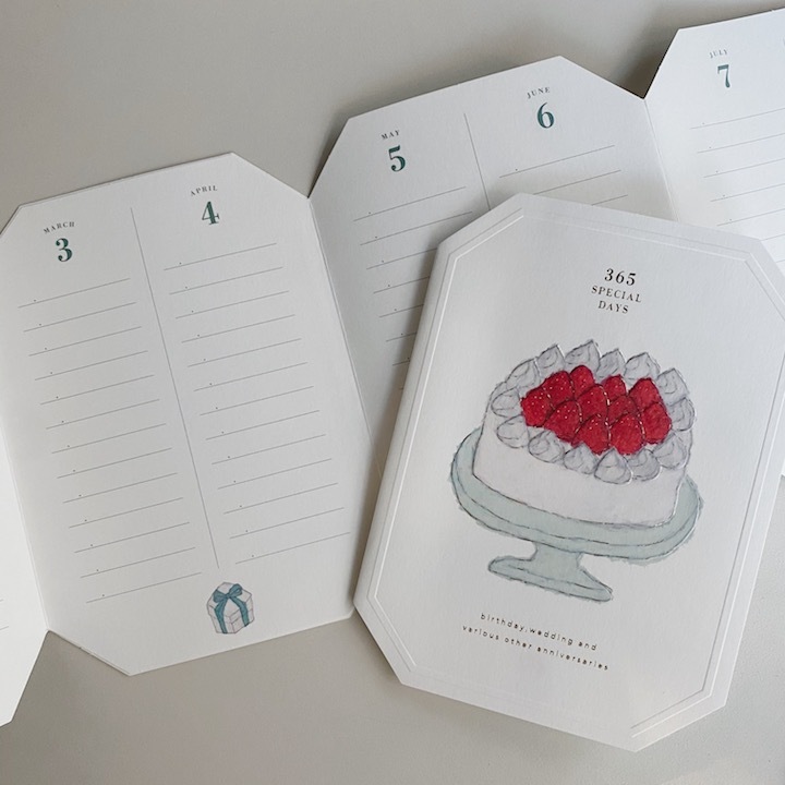 米津祐介 蛋糕 紀念日小本本｜日本Greeting Life