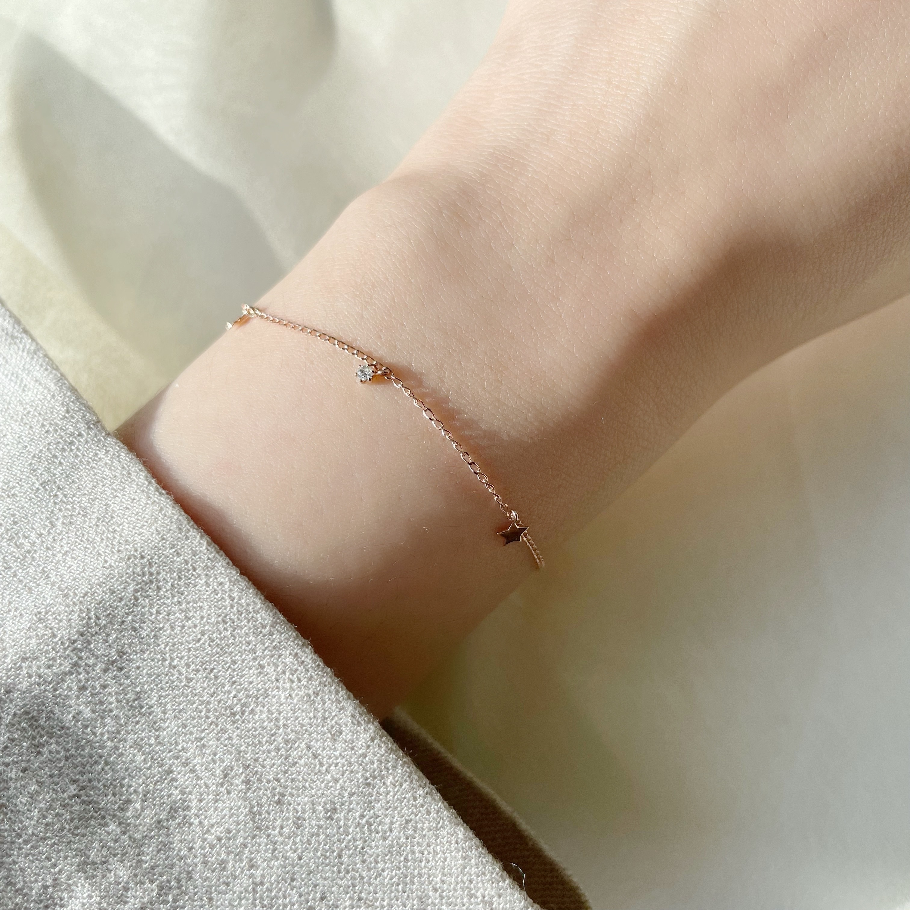 14K Star&tiny真鑽手鍊