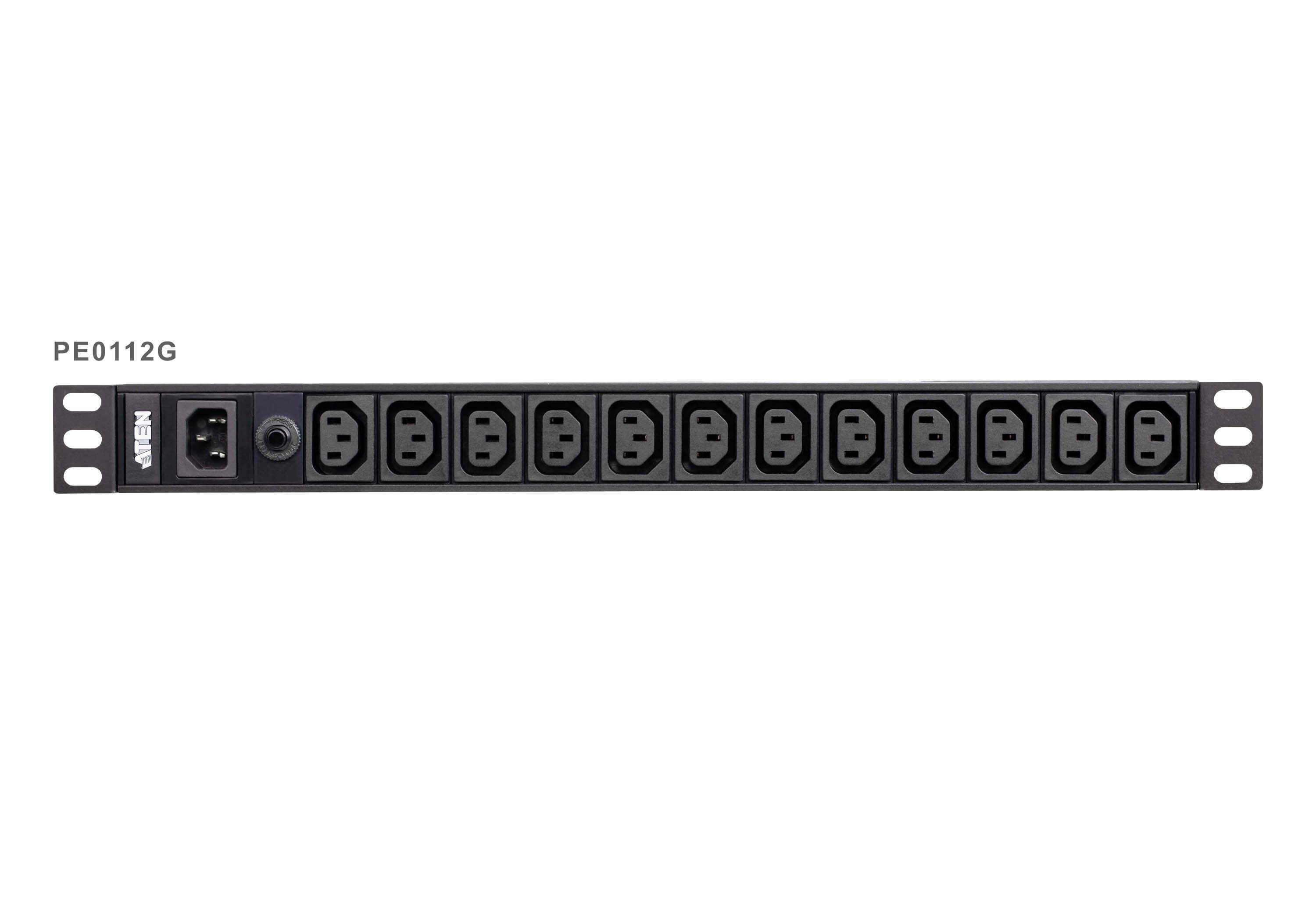 PE0112G ATEN 12 PORT 1U PDU 10A IEC-C13 X 12 ATEN PE0112G-AT-G main image 1